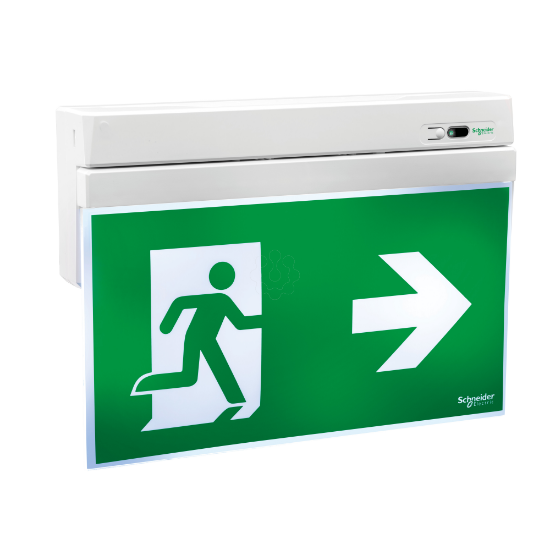 Imagem de Emergency exit sign, Exiway Smartexit Dicube, addressable, maintained, 32 m, 1 h 30 m