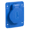 Imagem de PratiKa socket - blue - 2P + E - 10/16 A - 250 V - French - IP54 - flush - back