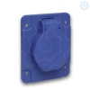 Imagem de PratiKa socket - blue - 2P + E - 10/16 A - 250 V - French - IP54 - flush - back