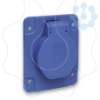 Imagem de PratiKa socket - blue - 2P + E - 10/16 A - 250 V - French - IP54 - flush - back