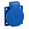 Imagem de PratiKa socket - blue - 2P + E - 10/16 A - 250 V - French - IP54 - flush - back