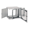 Imagem de Wall-Mounted Open Box 9U W600 D500 Swing 19" Glazed Door R7035