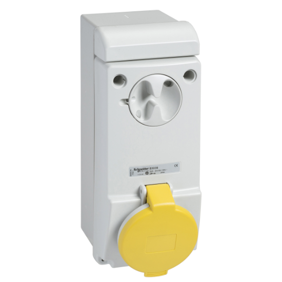 Imagem de Unika interlocked socket - 32 A - 2P + E - 100...130 V AC - IP44 - wall