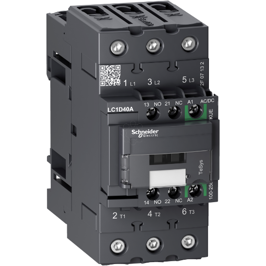 Imagem de TeSys D contactor 3P 40A AC-3 up to 440V coil 100-250V AC/DC EverLink