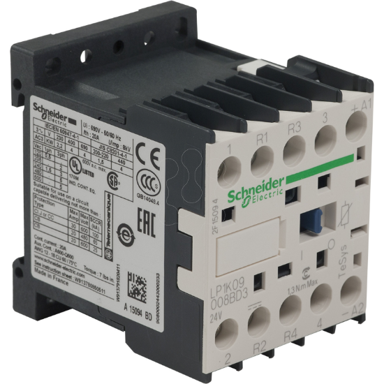 Imagem de Contactor TeSys K   4P2 NA + 2 NF   AC 1   = 440 V 20 A   24 V bobina CC