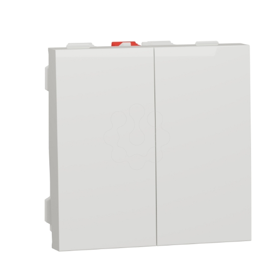 Imagem de Comutador de lustre duplo, Unica, 10A, Branco