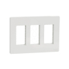 Imagem de New Unica - cover frame with fixing frame - 3 gangs - 3 x 4 modules - white