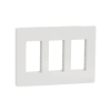 Imagem de New Unica - cover frame with fixing frame - 3 gangs - 3 x 4 modules - white