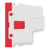 Imagem de Nova Unica - Tomada 2P+T com obturadores LP - 16A - Vermelho