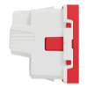 Imagem de Nova Unica - Tomada 2P+T com obturadores LP - 16A - Vermelho