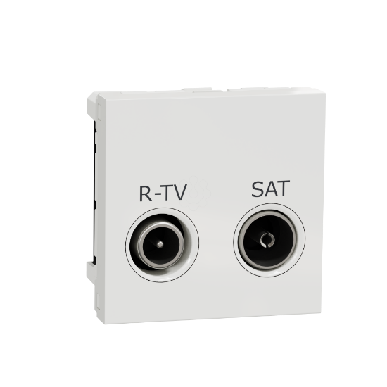 Imagem de Tomada R-TV/SAT, Unica, derivação única, Branco