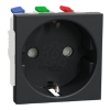 Imagem de Tomada 2P+T com obturadores, Unica, 16A, Antracite