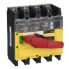 Imagem de interruptor seccionador Interpact INV 320 4P punho vermelho/face frontal amarela