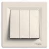 Imagem de Asfora - Interruptor de triplo - Creme