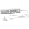 Imagem de Unica extend - Schuko trailing lead - 3 gangs - with USB port - aluminium/white