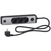 Imagem de Unica extend - Schuko trailing lead - 3 gangs - with USB port - anthracite/alu