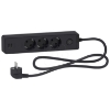 Imagem de Unica extend - Schuko trailing lead - 3 gangs - with USB port - anthracite