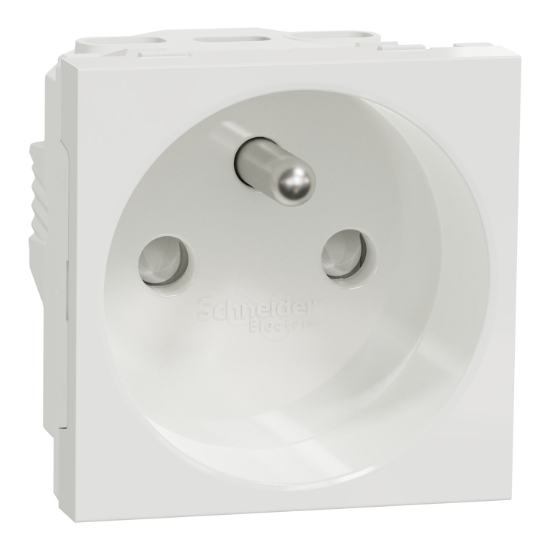 Imagem de New Unica - 1 French socket-outlet - 2P+E + shutters - 16A 250V - IP21 D - white