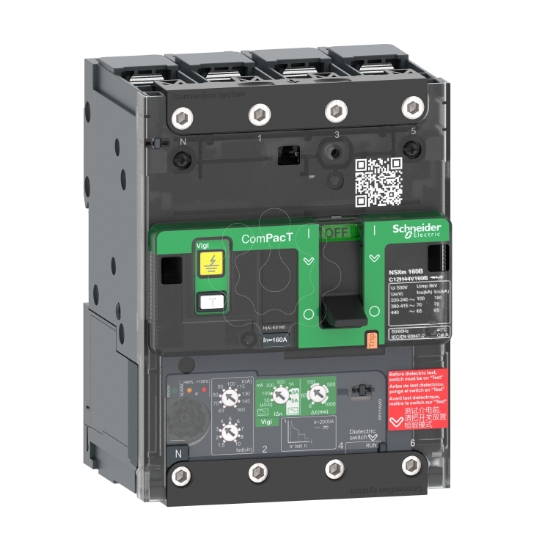 Imagem de ComPacT DISJUNTOR NSXm100B 25kA CA 4P 100A 4,1 PARAFUSO