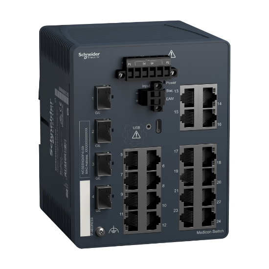 Imagem de Modicon Managed Switch - 20 ports for copper + 4 Gigabit SFP