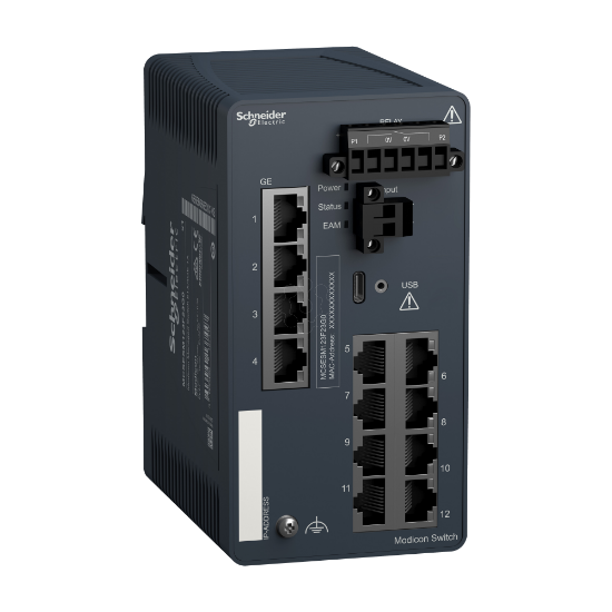 Imagem de Modicon Managed Switch - 8 ports for copper + 4 Gigabit ports for copper