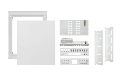 Imagem de ATI M2 embutido c/régua p/ saídas 8PC 8CC 2FO branco