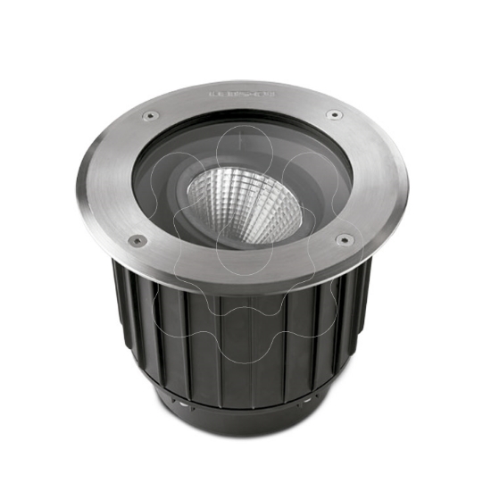 Imagem de Encastrável no solo IP65-IP67 Gea Cob LED Alumínio ø223mm LED 26.7 Branco quente - 2700K ON-OFF Aço Inoxidável AISI 316 2262lm