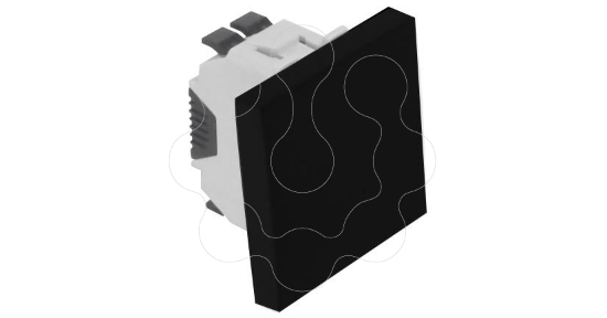 Imagem de INTERRUPTOR UNIPOLAR 2 MÓDULOS PRETO MATE