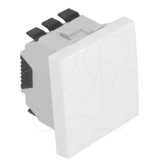 Imagem de COMUTADOR DE LUSTRE 2 MÓDULOS PRETO MATE