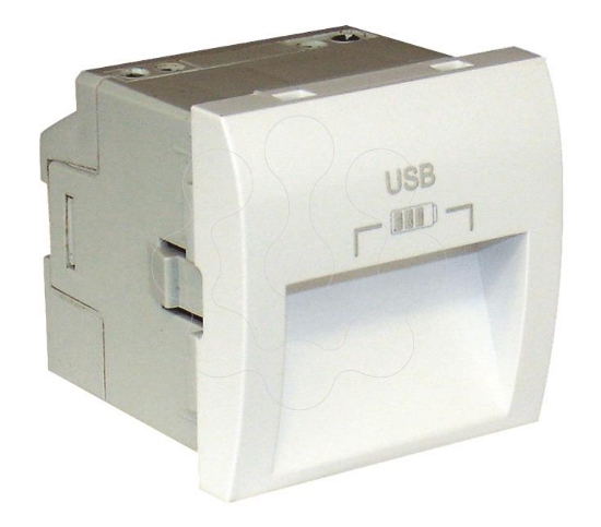 Imagem de CARREG DUPLO USB SAÍDAS 20° TIPO A - 2 MÓD PM