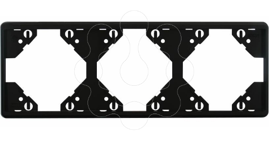 Imagem de ESPELHO TRIPLO HORIZONTAL PRETO MATE