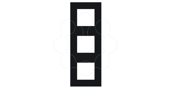 Imagem de ESPELHO TRIPLO PRETO MATE