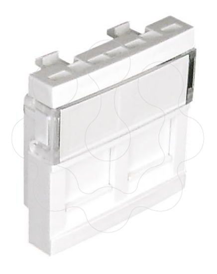 Imagem de MÓDULO DUPLO P/CONETORES RJ45 - 2 MÓD PT MATE