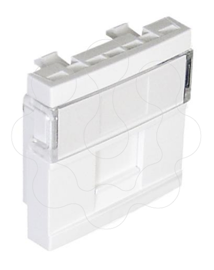 Imagem de MÓDULO 1 SAÍDA P/CONETOR RJ45 - 2 MÓD ALUMINA