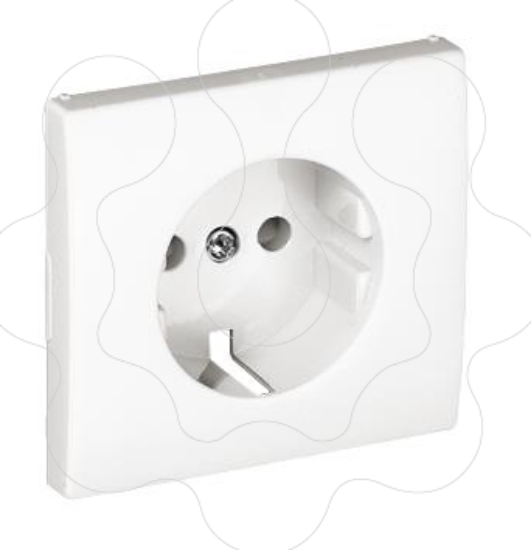 Imagem de CENTRO SCHUKO C/OBTURADOR BRANCO MATE