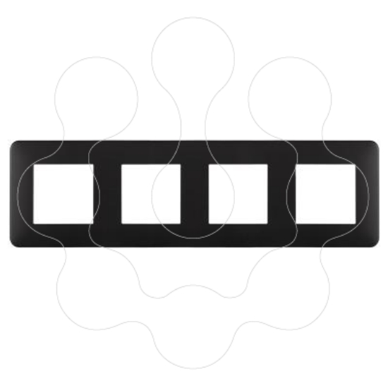 Imagem de ESPELHO QUÁDRUPLO PRETO MATE/CRÓMIO