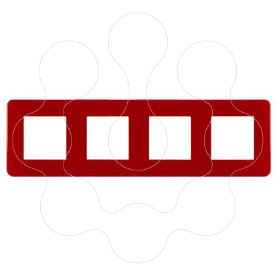 Imagem de ESPELHO QUÁDRUPLO VERMELHO