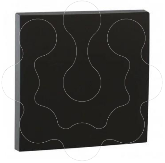 Imagem de TECLA SIMPLES PRETA MATE