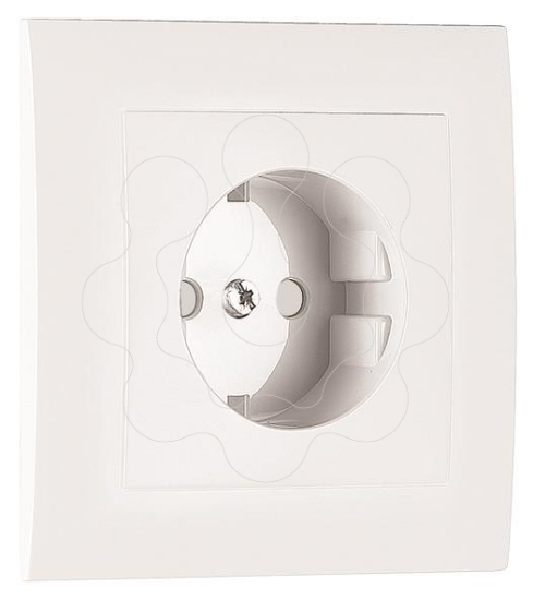 Imagem de ESPELHO SCHUKO MONOBLOCO C/OBTURADOR MARFIM