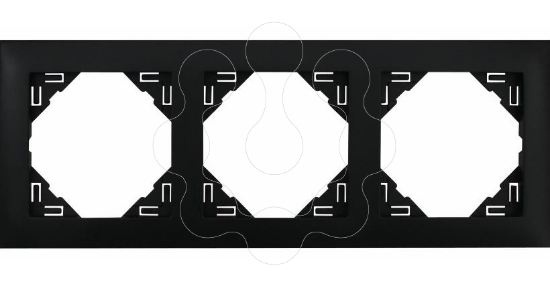 Imagem de ESPELHO TRIPLO PRETO MATE