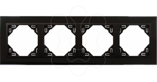 Imagem de ESPELHO QUÁDRUPLO CRISTAL NEGRO/PRETO MATE