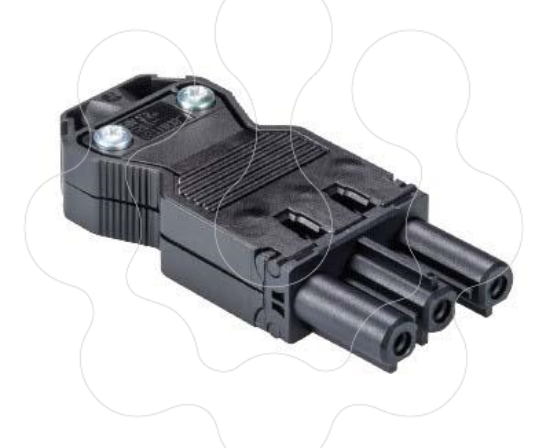 Imagem de Conetor Rápido 2P + T Fêmea para Cablar Preto