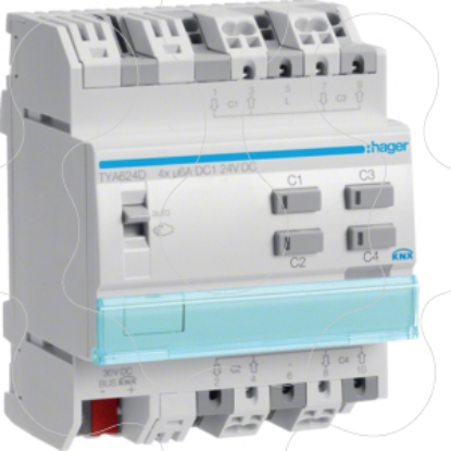 Mostrar detalhes para Actuador est./pers. 4 canais 24V KNX-S Imagem de Actuador est./pers. 4 canais 24V KNX-S
