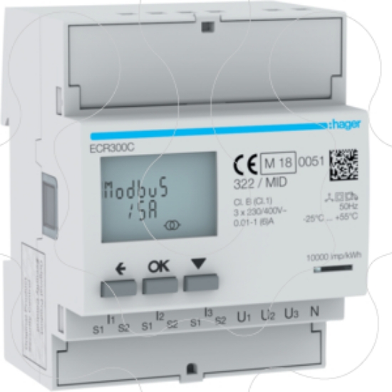 Imagem de Central medida 3F TI 1-5A 4M MODBUS MID