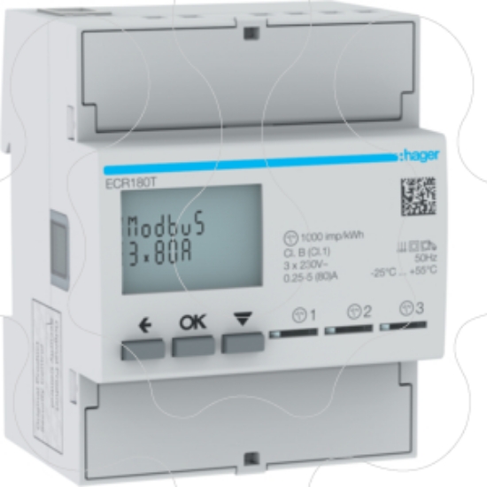 Imagem de Central medida 1F 3x80A 4M MODBUS