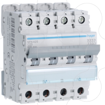 Mostrar detalhes para Disjuntor 4P 25A C 6/10kA 4M Imagem de Disjuntor 4P 25A C 6/10kA 4M