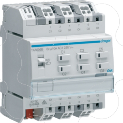 Mostrar detalhes para Actuador bin./est. 6 canais 10A KNX Imagem de Actuador bin./est. 6 canais 10A KNX