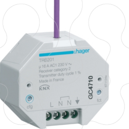 Mostrar detalhes para Actuador binario 1 canal 16A RF KNX Imagem de Actuador binario 1 canal 16A RF KNX