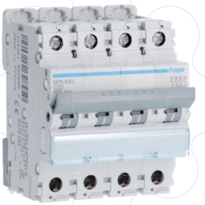 Mostrar detalhes para Disjuntor 4P 20A C 6/10kA 4M Imagem de Disjuntor 4P 20A C 6/10kA 4M