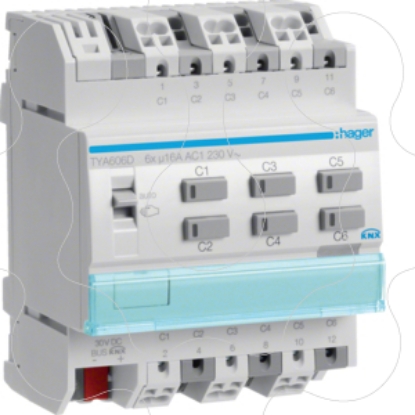 Mostrar detalhes para Actuador bin./est 6 canais 16A Cap KNX-S Imagem de Actuador bin./est 6 canais 16A Cap KNX-S